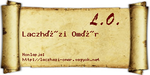 Laczházi Omár névjegykártya